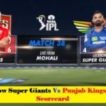 lucknow super giants vs punjab kings match scorecard